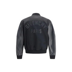 Givenchy Leather and satin bomber Jacket - IT48 | M - Bomber Jackets