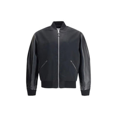 Givenchy Leather and satin bomber Jacket - IT48 | M - Bomber Jackets