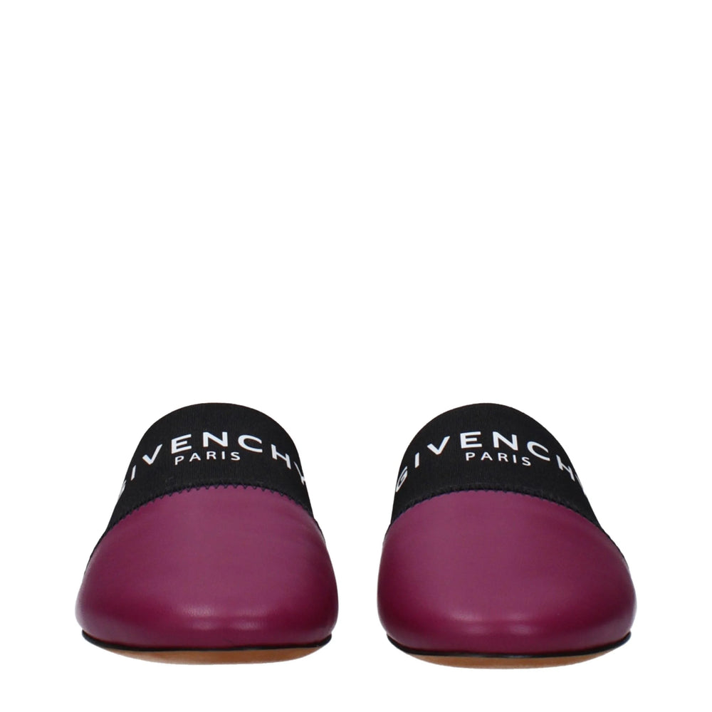 Givenchy Purple Leather Slippers Sandals - EU35/US5 - Sandals