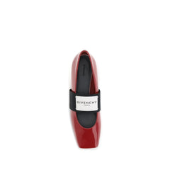 Givenchy Red Leather Ballet Flats