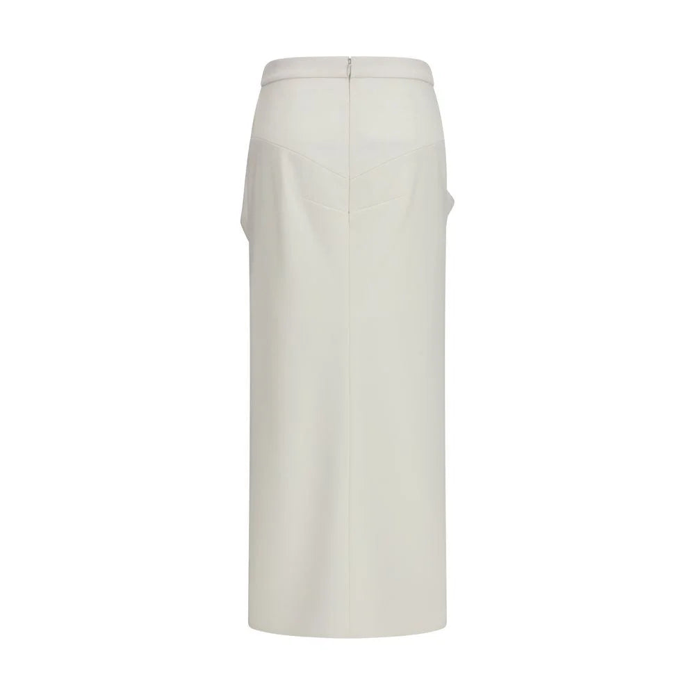 Givenchy White Wool Oves Aries Long Skirt - IT36 | XS