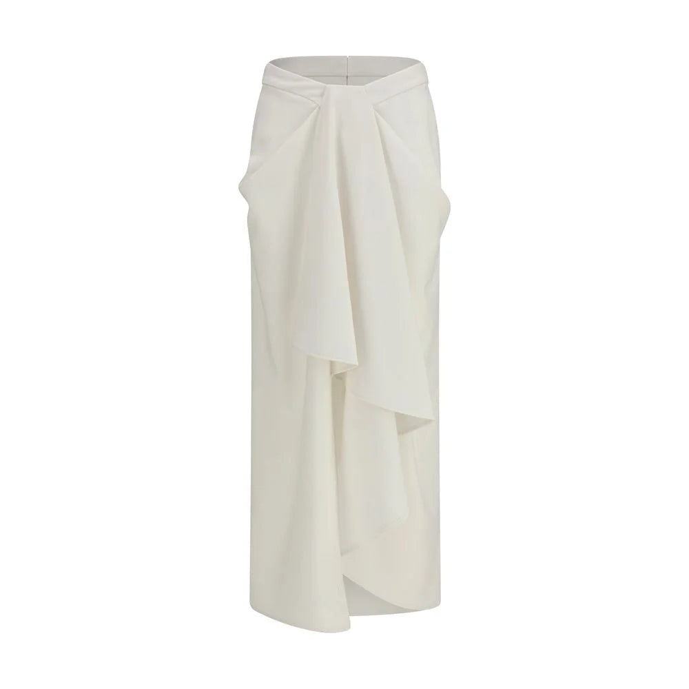 Givenchy White Wool Oves Aries Long Skirt - IT36 | XS