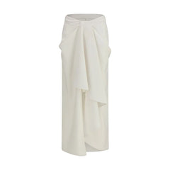 Givenchy White Wool Oves Aries Long Skirt - IT36 | XS