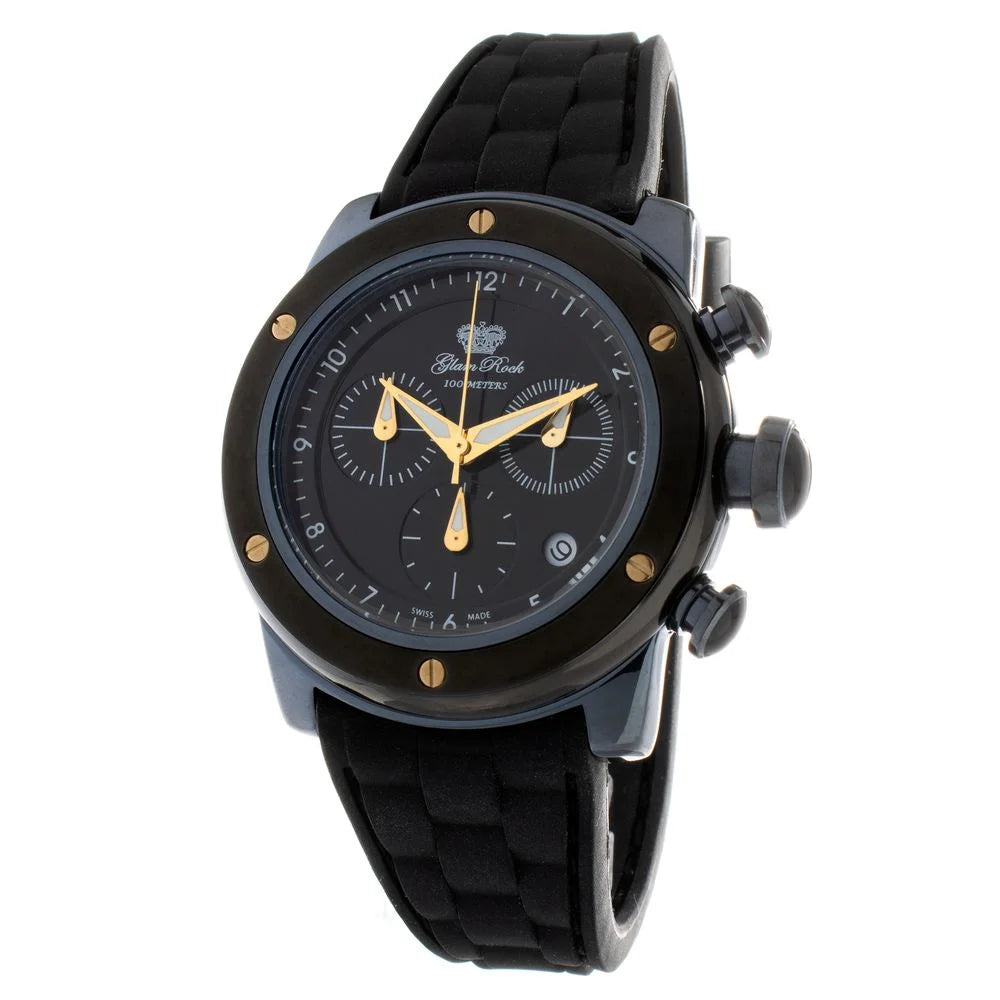 GLAM ROCK Black Synthetic Sport Watch