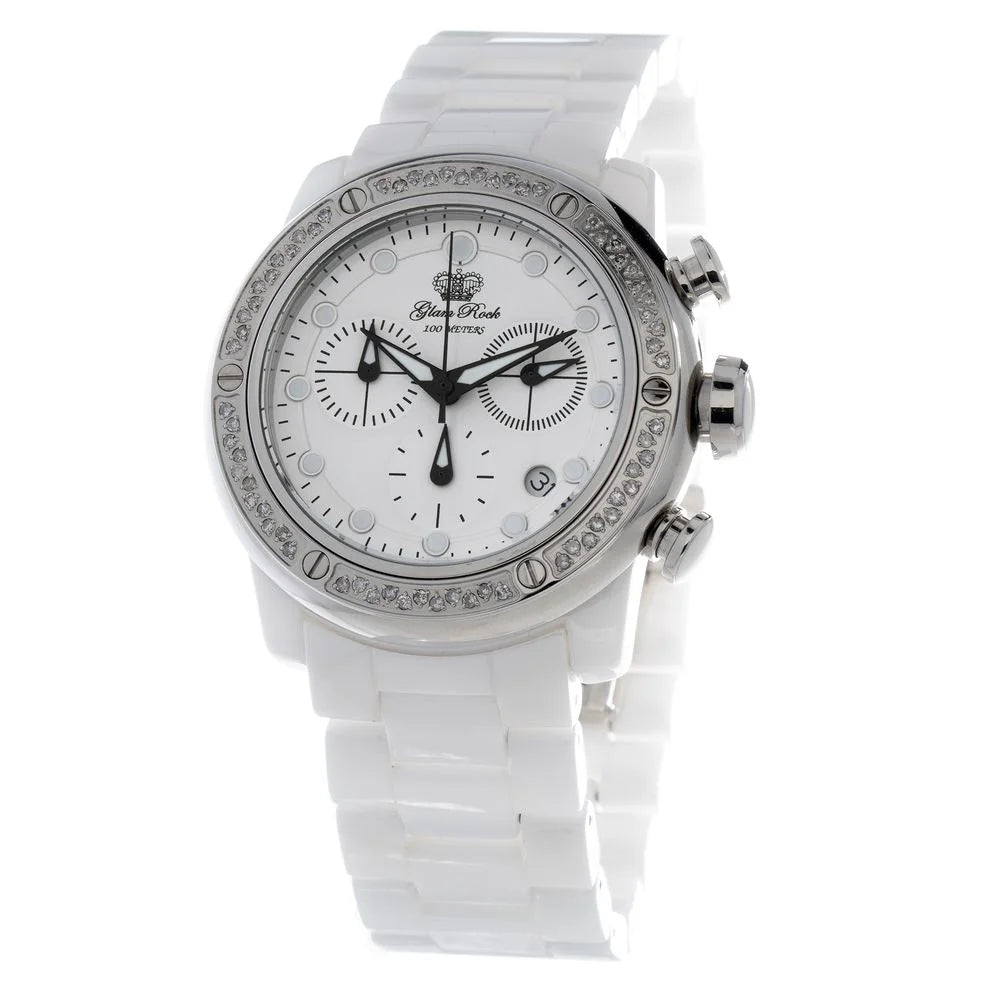 GLAM ROCK White Ceramic Bracelet Watch