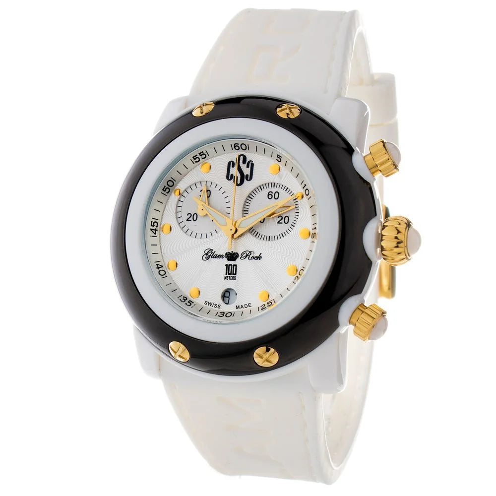 GLAM ROCK White Synthetic Bracelet Watch