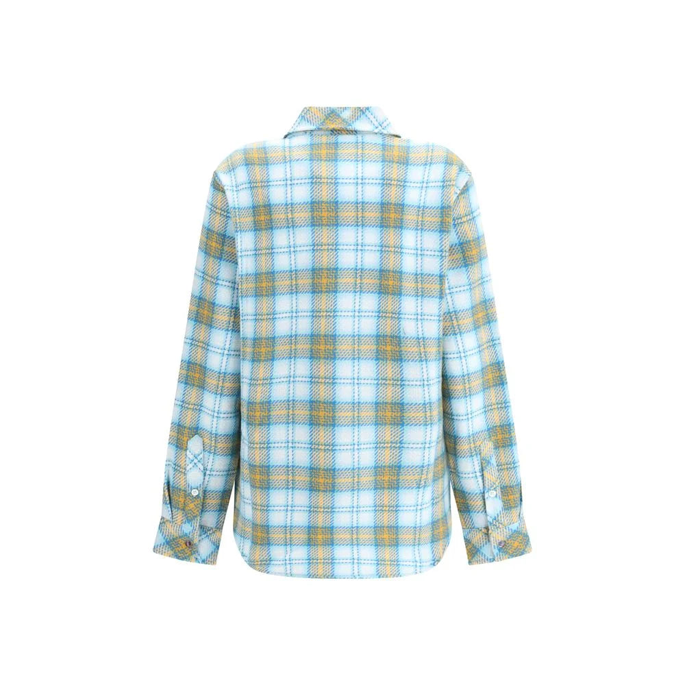 God’s True Cashmere Blue Cashmere Pattern Shirt
