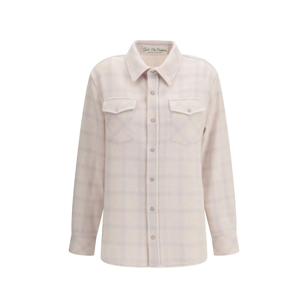 God’s True Cashmere White Cashmere Pattern Shirt - S