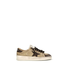 Golden Goose Beige Calf Leather Bos Taurus Sneakers - EU44/US11
