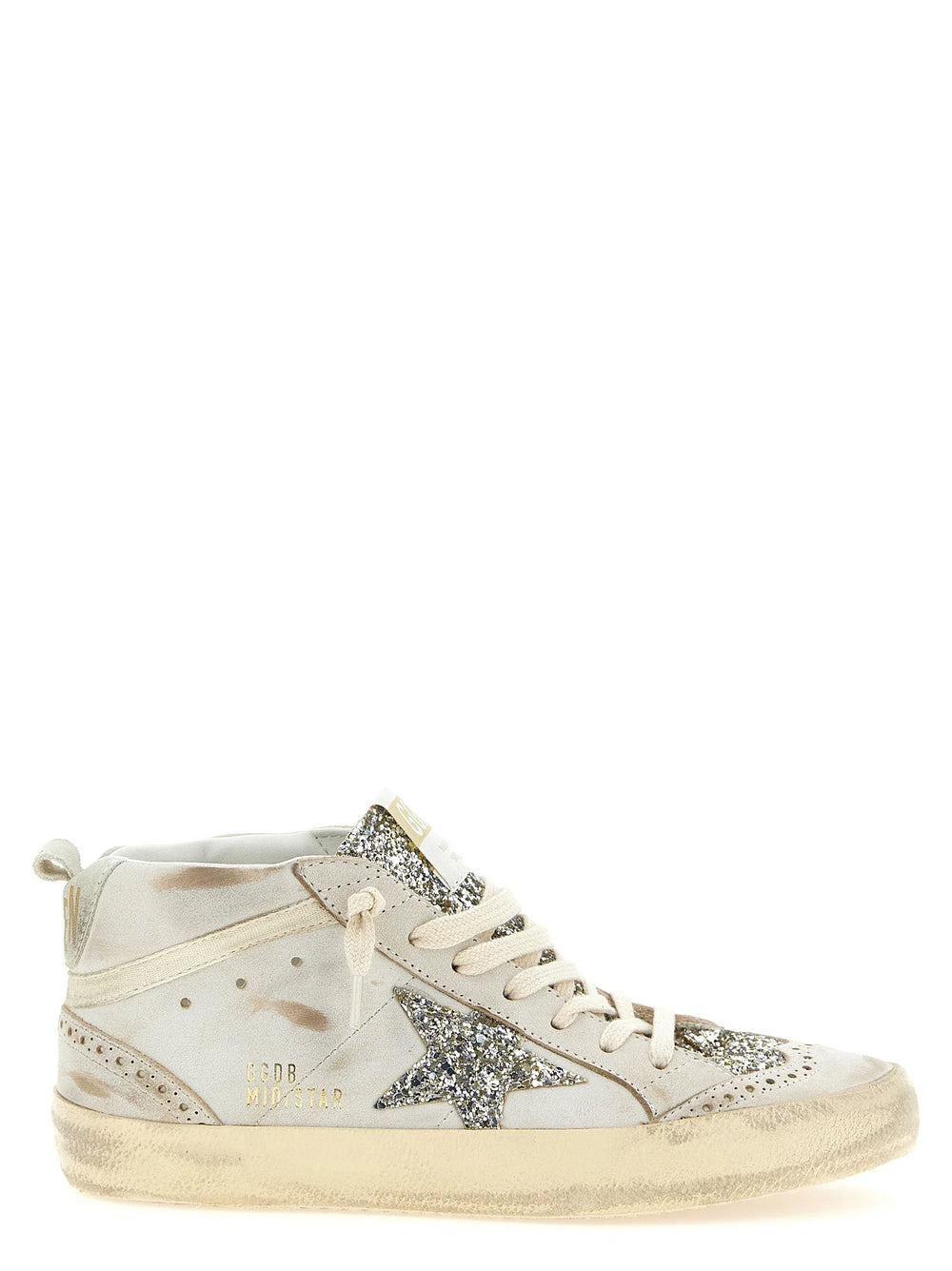 Golden Goose Beige Leather High Top Sneakers