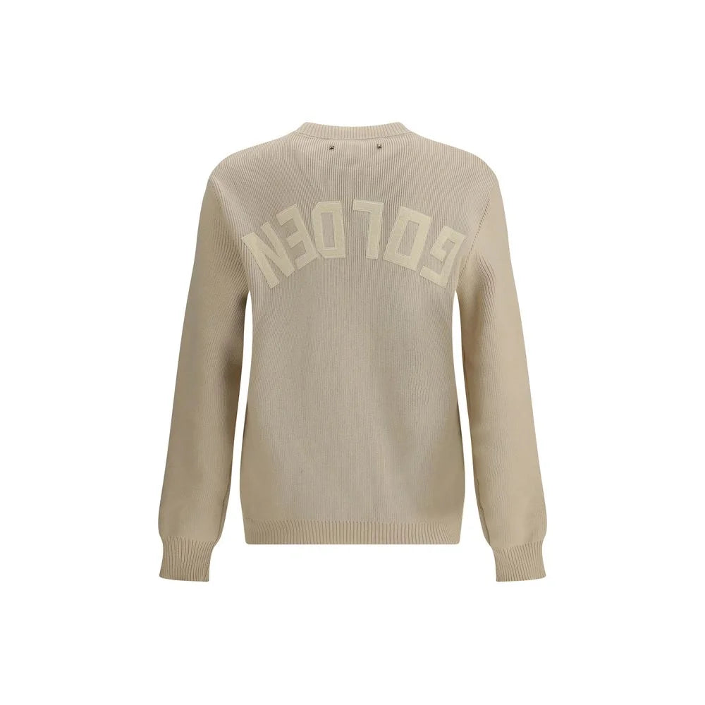 Golden Goose Beige ribbed-knit sweater - L