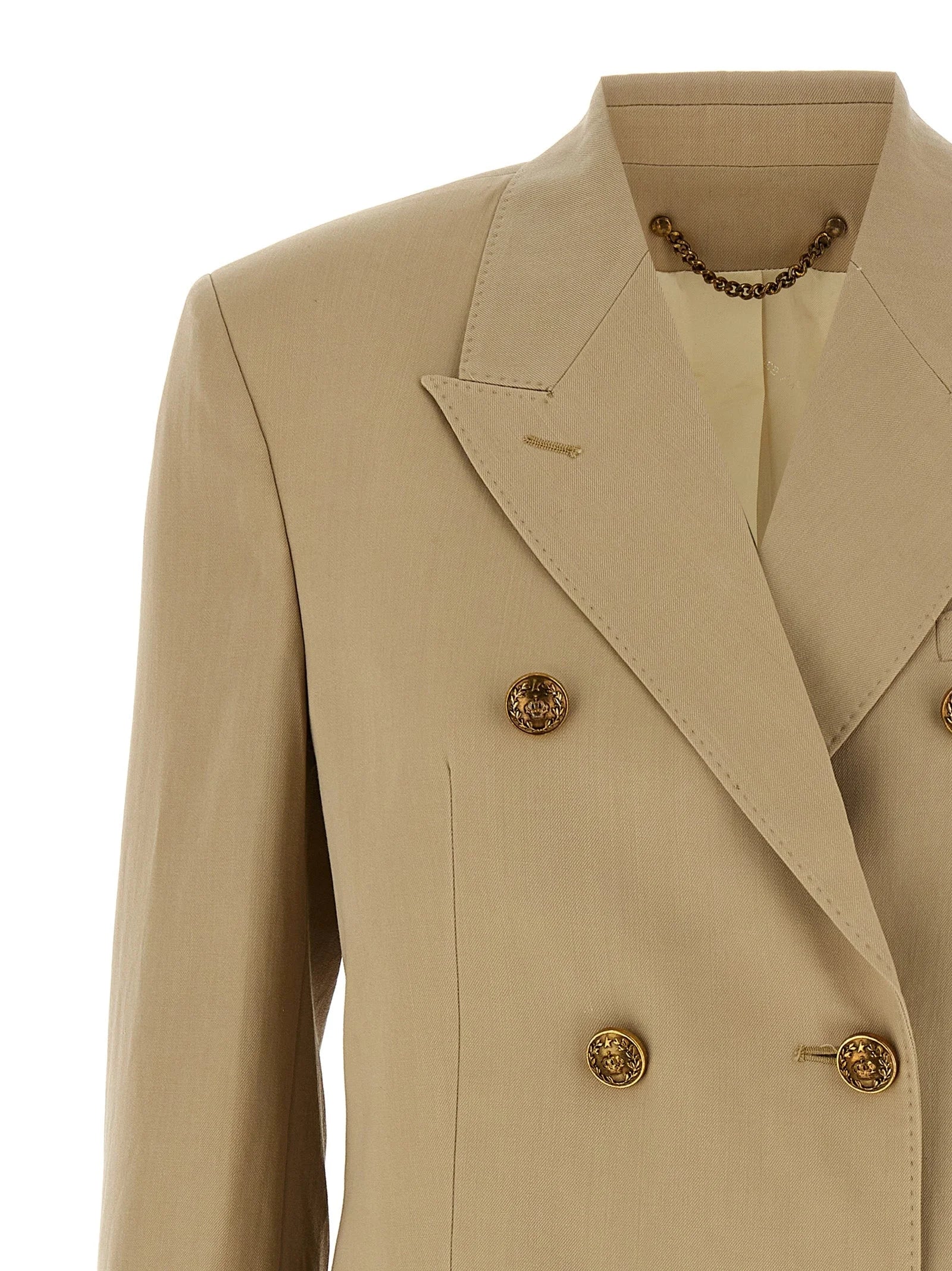 Golden Goose Beige Virgin Wool Blazer - IT42