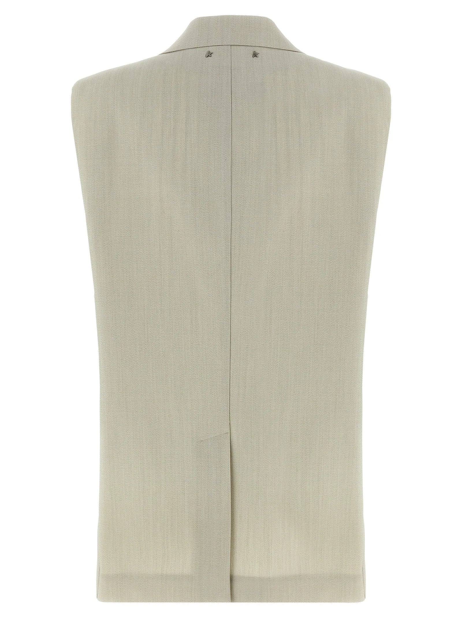 Golden Goose Beige Virgin Wool Sleeveless Jacket