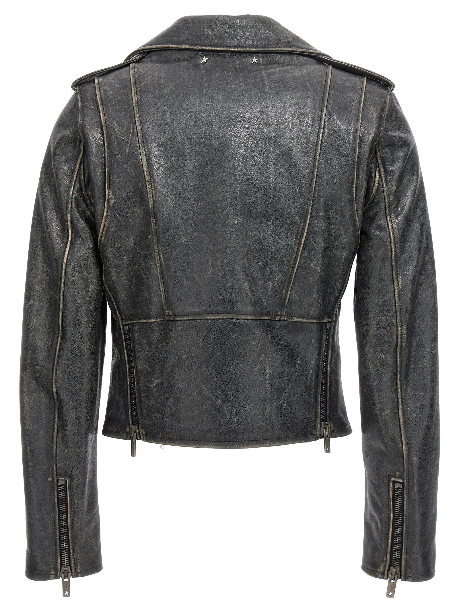 Golden Goose Black Cowhide Leather Jacket
