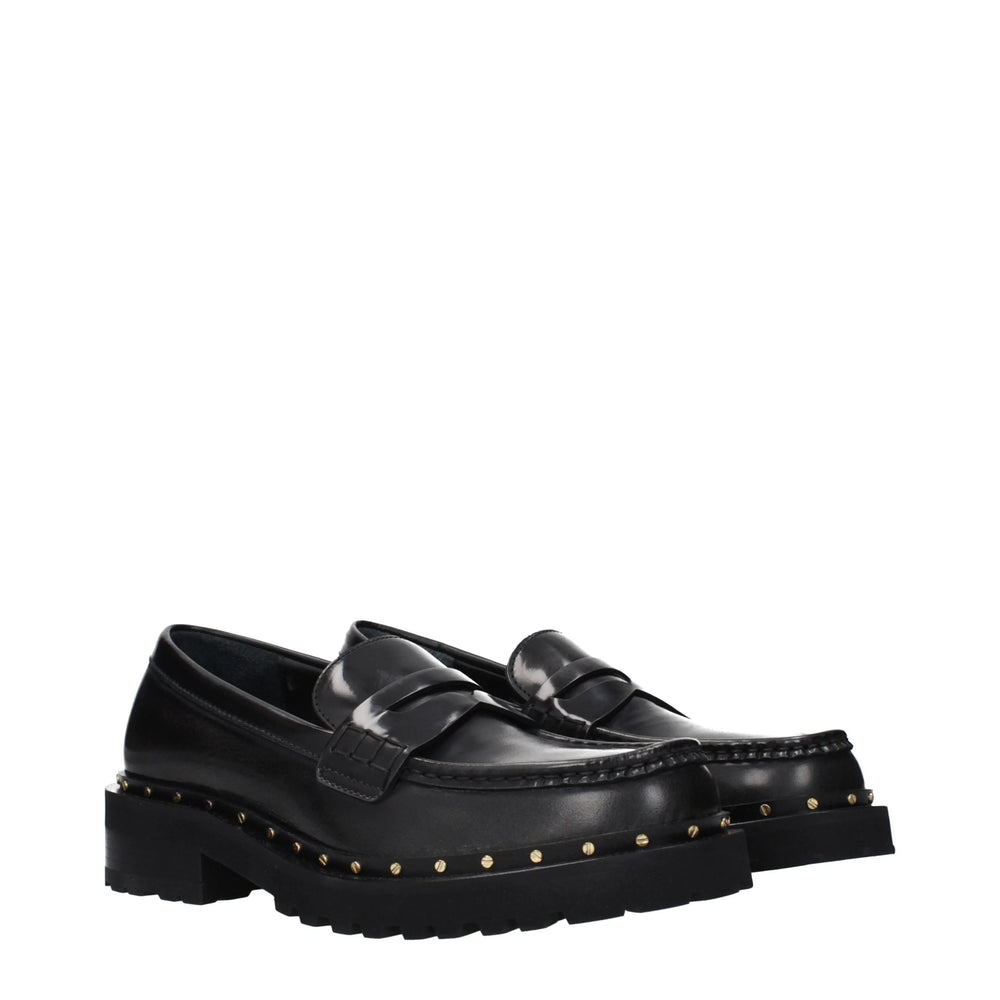 Golden Goose Black Leather Slip-On Loafers - EU41/US11