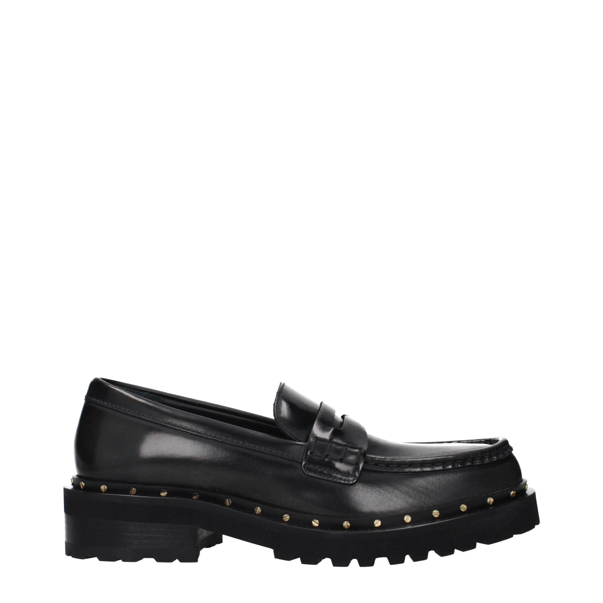 Golden Goose Black Leather Slip-On Loafers - EU41/US11
