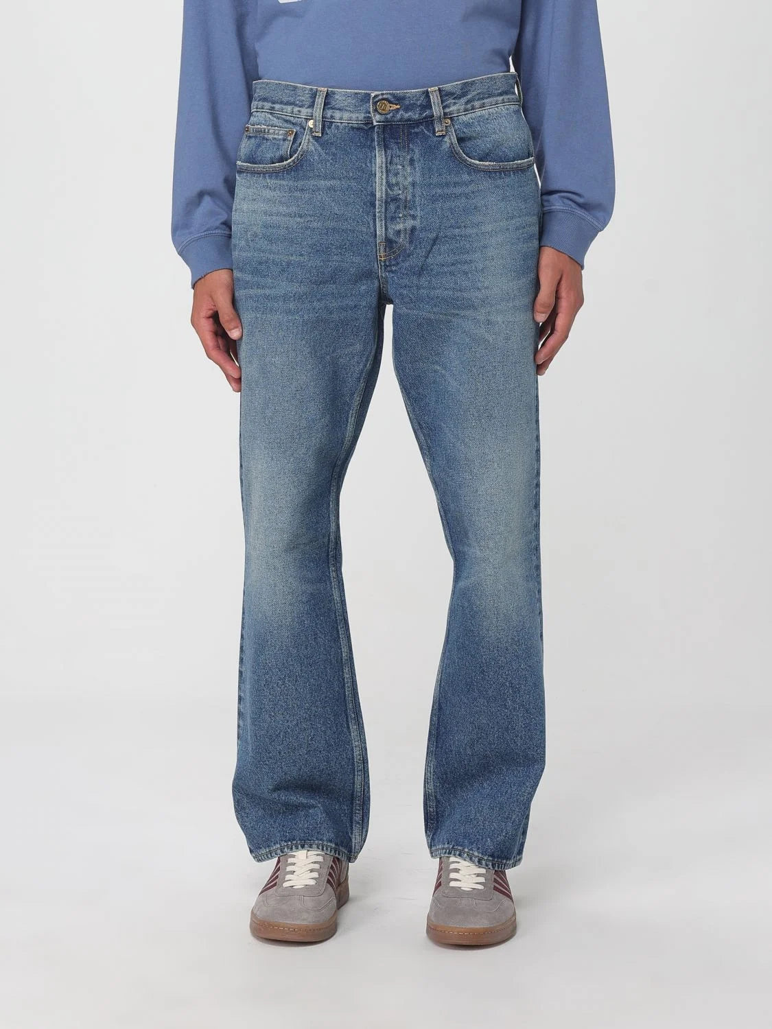 Golden Goose Blue Cotton Flared Jeans - W36