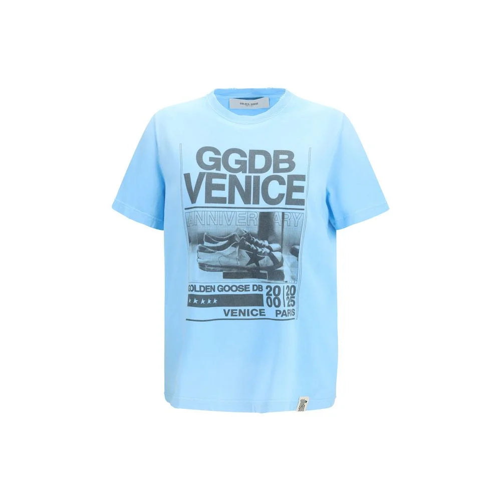 Golden Goose Blue Cotton T-Shirt - M