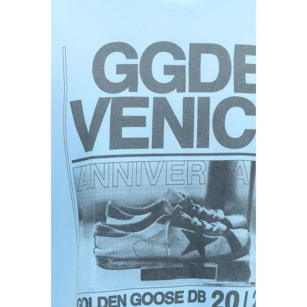 Golden Goose Blue Cotton T-Shirt - M