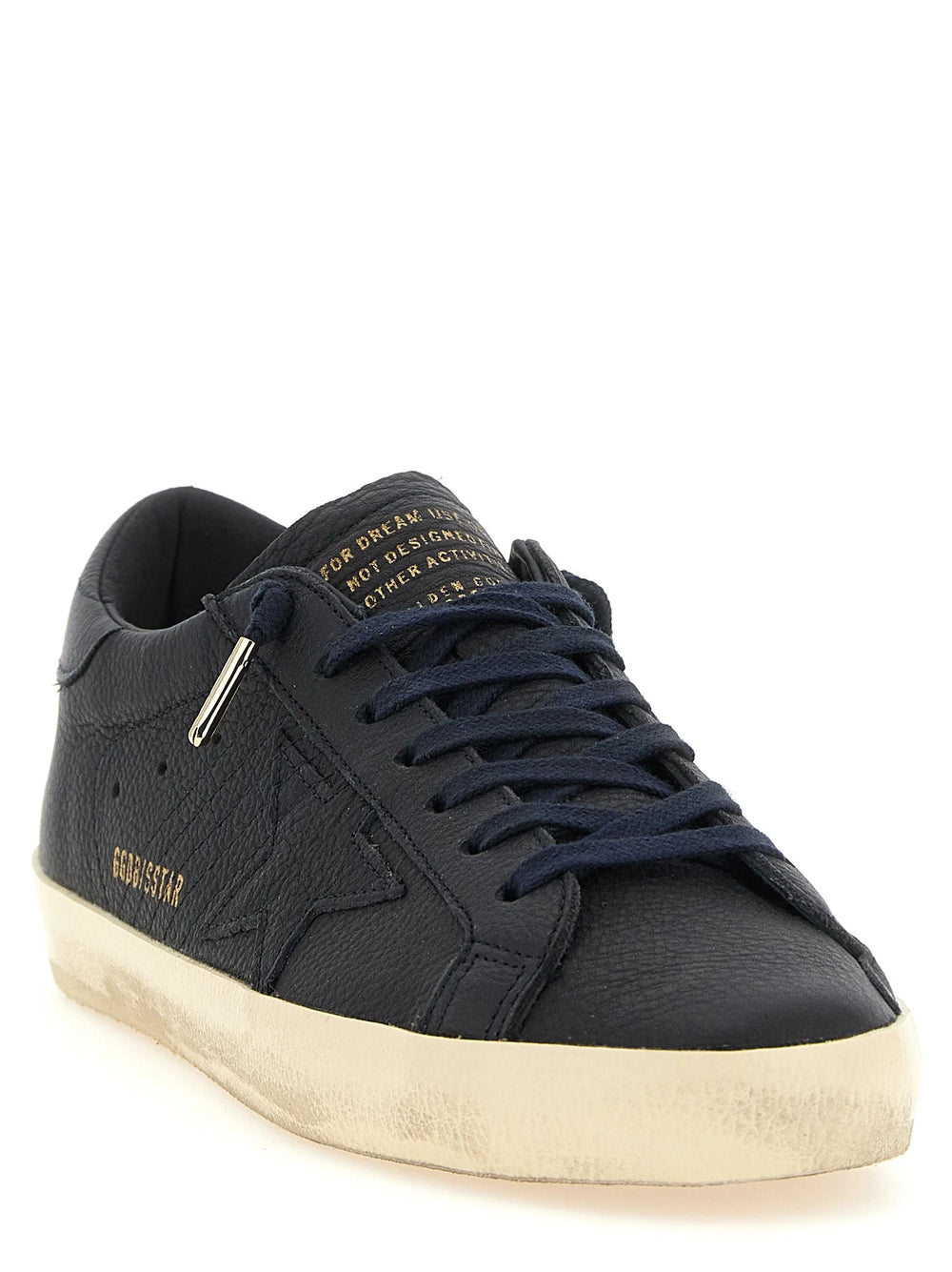 Golden Goose Blaue Kuhledersneakers