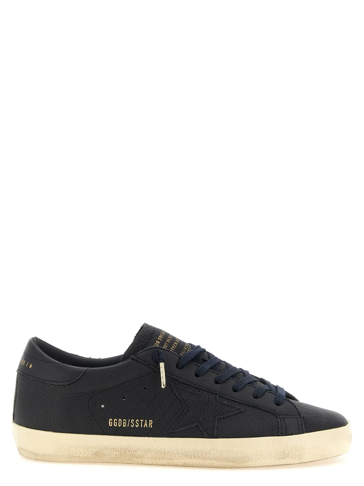 Golden Goose Blaue Kuhledersneakers