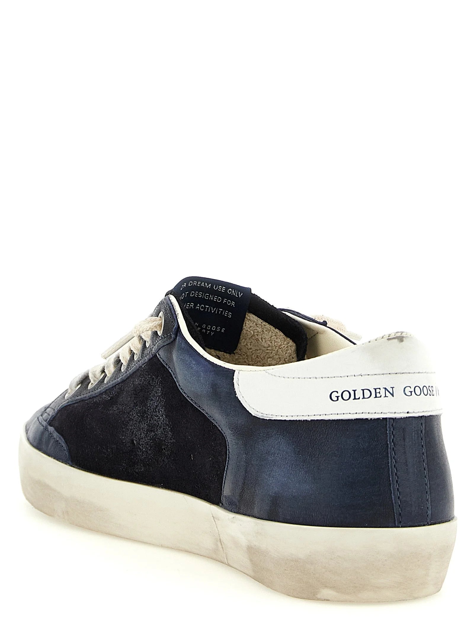 Golden Goose Blue Cowhide Low Top Sneakers