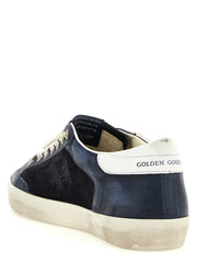 Golden Goose Blue Cowhide Low Top Sneakers