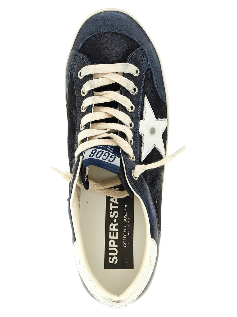 Golden Goose Blue Cowhide Low Top Sneakers