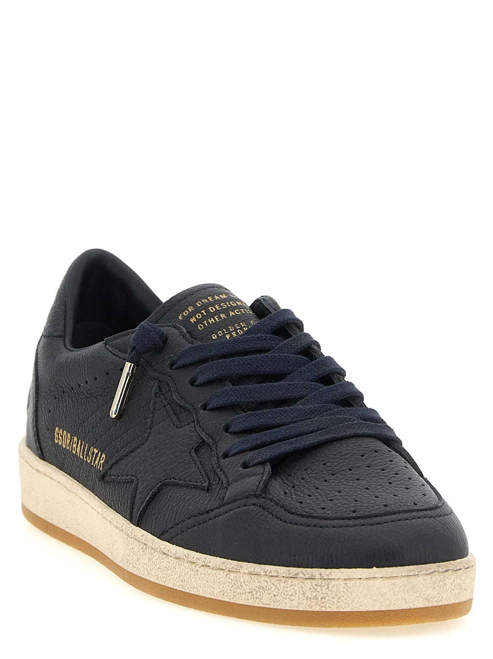 Golden Goose Blue Cowhide Low Top Sneakers