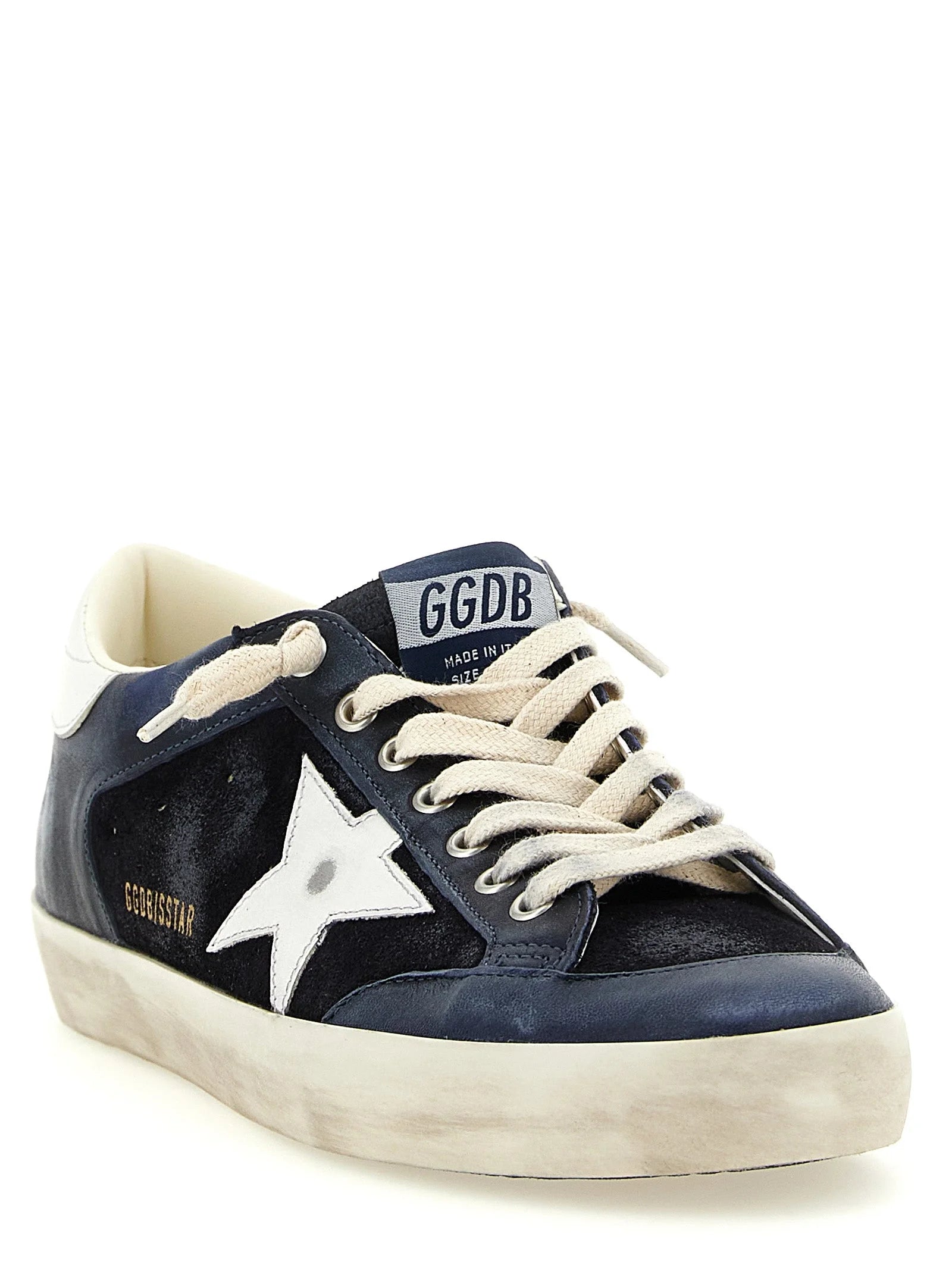 Golden Goose Blue Cowhide Low Top Sneakers