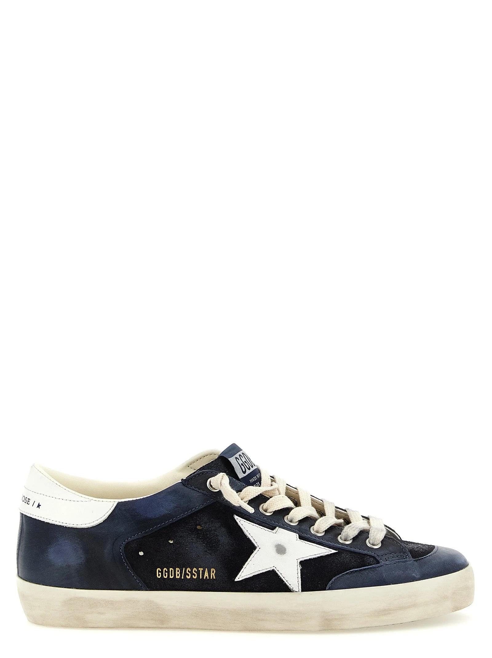 Golden Goose Blue Cowhide Low Top Sneakers