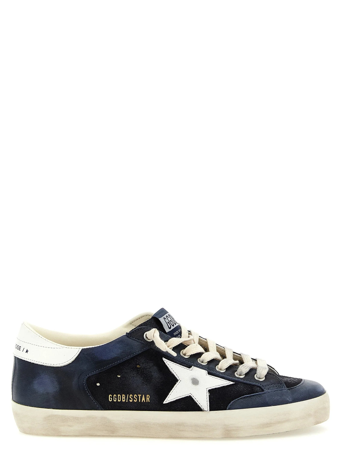 Golden Goose Blue Cowhide Low Top Sneakers