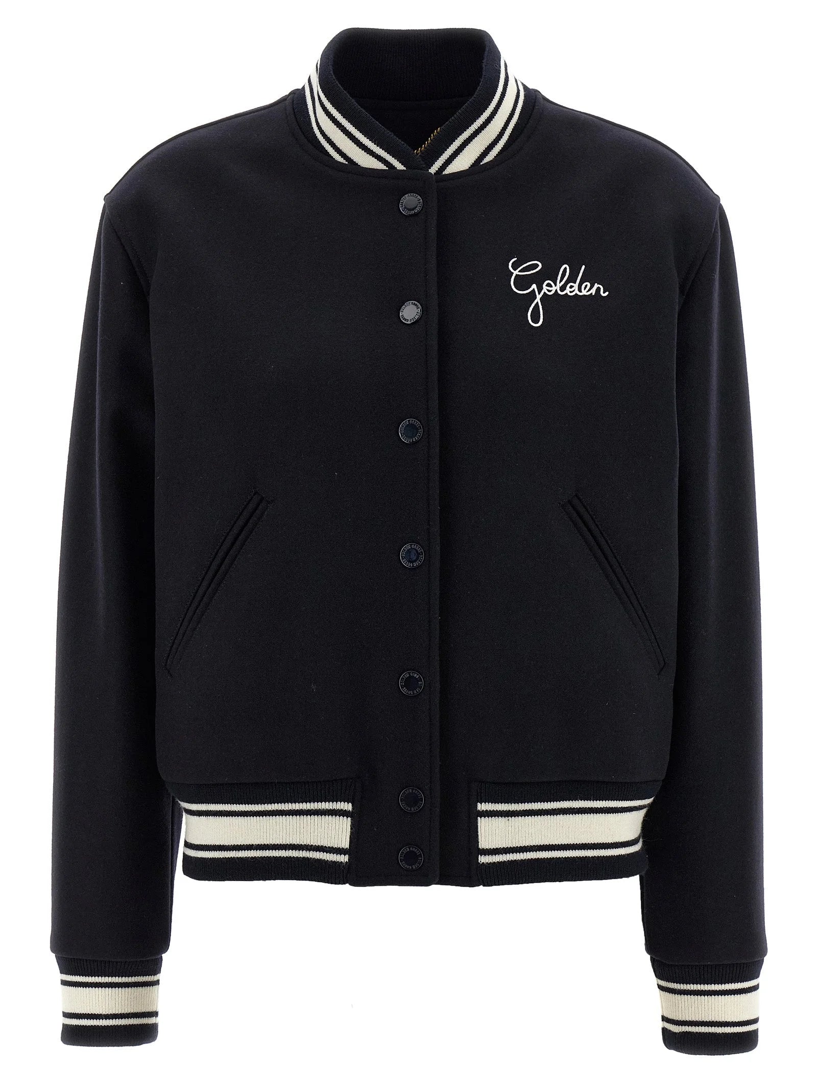 Golden Goose Blue Virgin Wool Bomber