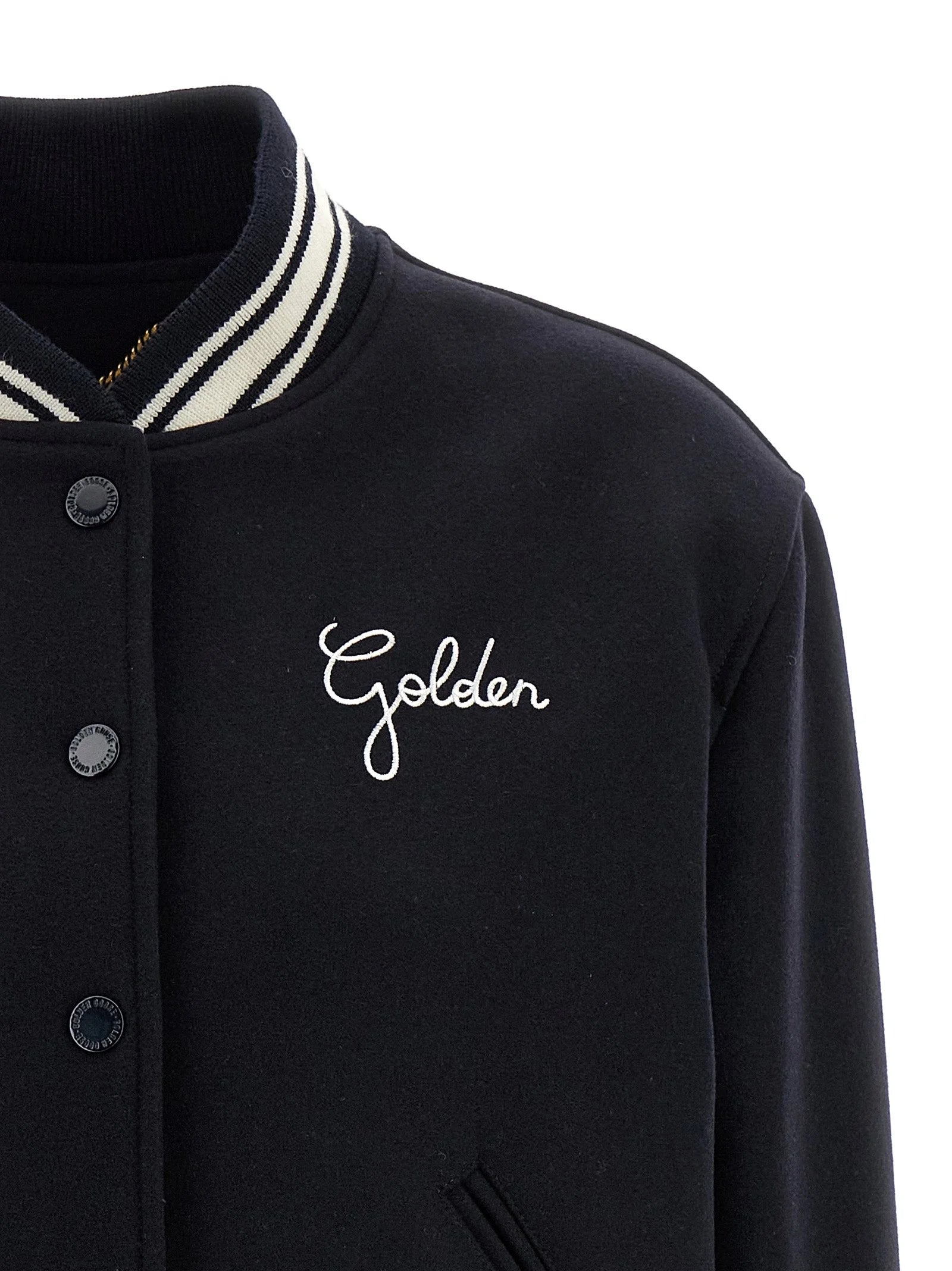Golden Goose Blue Virgin Wool Bomber