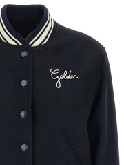 Golden Goose Blue Virgin Wool Bomber