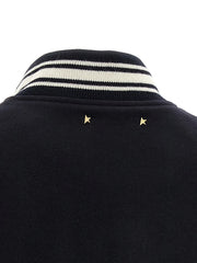 Golden Goose Blue Virgin Wool Bomber