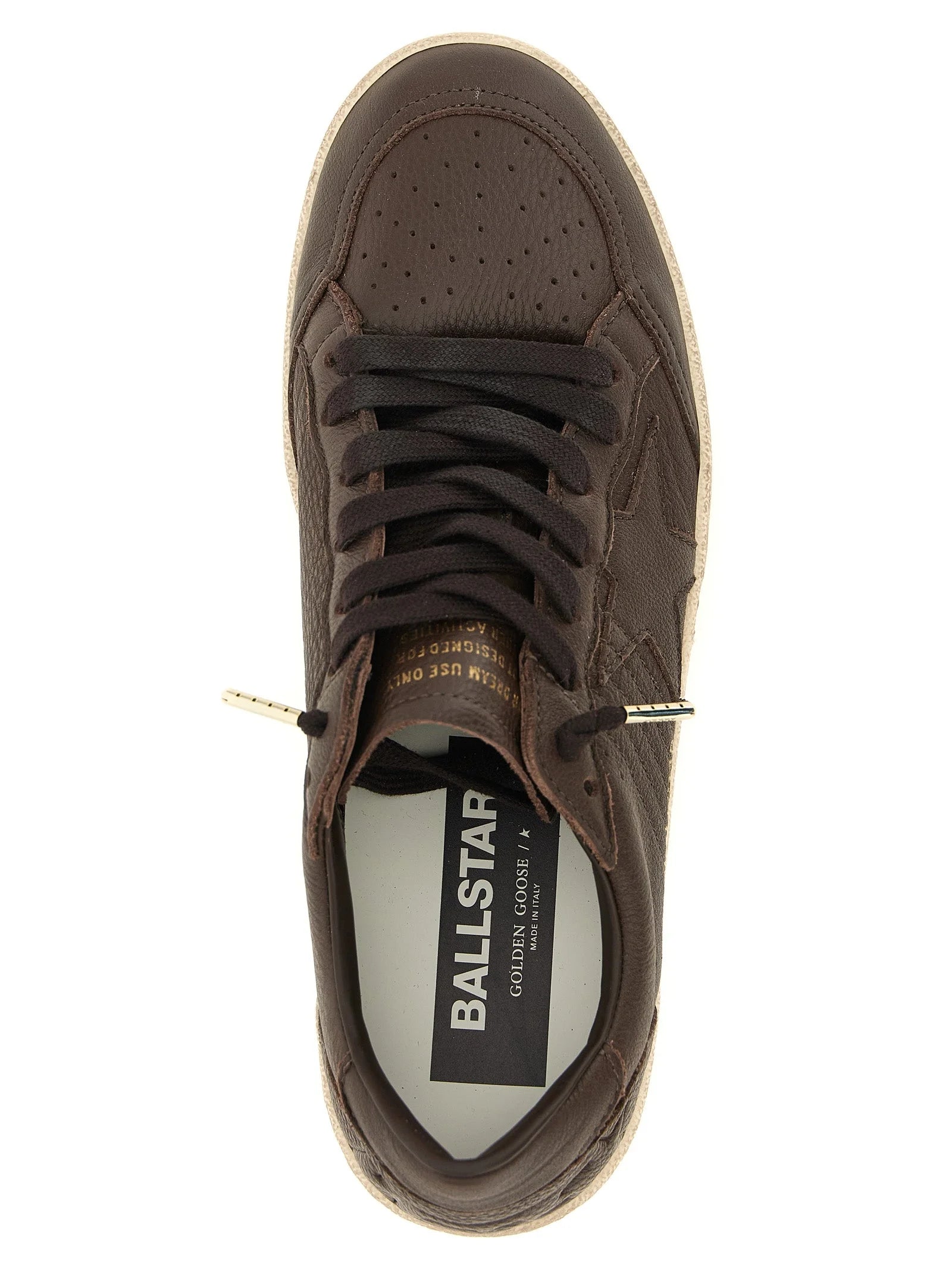 Golden Goose Barn Brown Tehenbőr Lapos Cipők