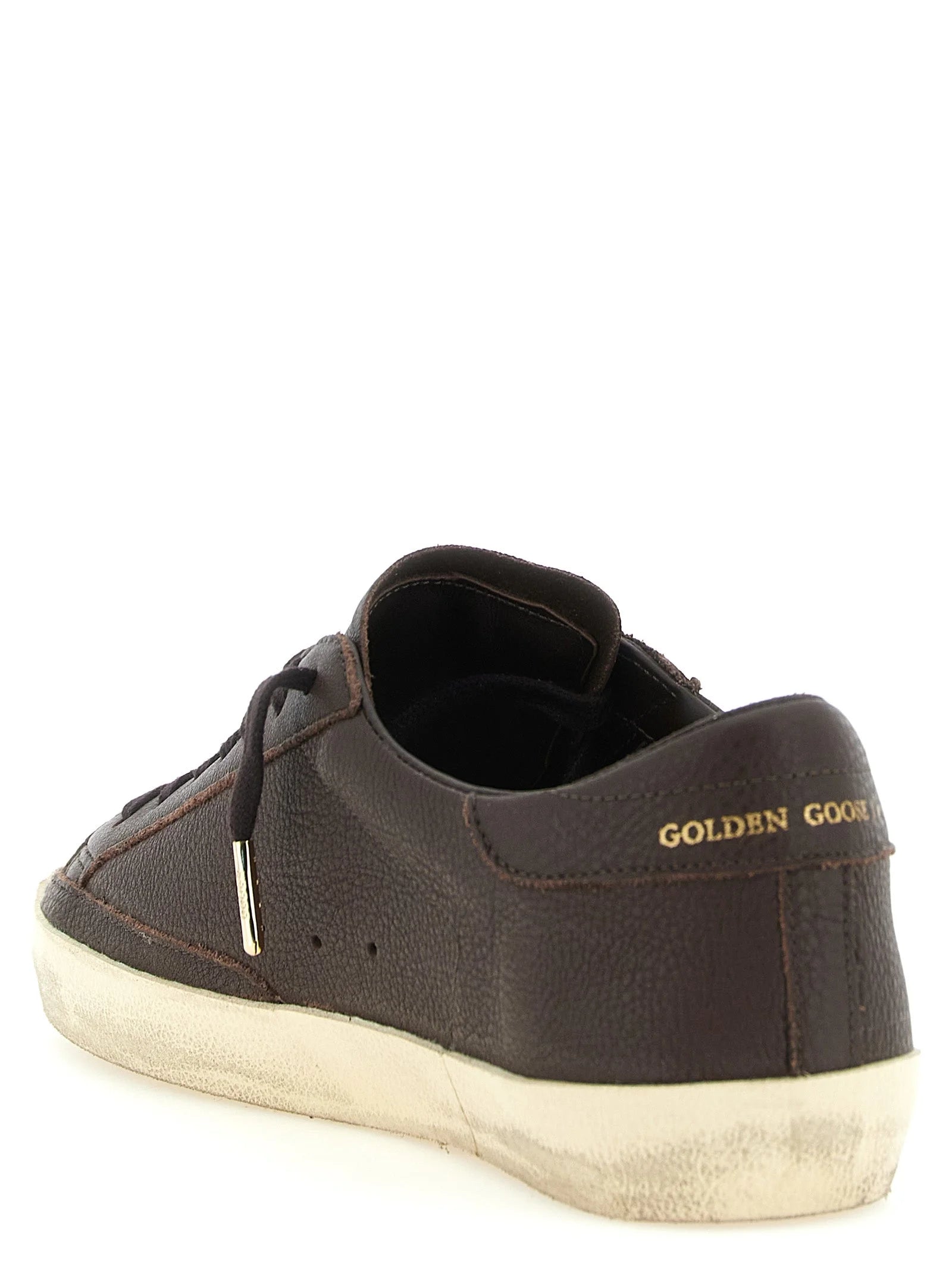 Golden Goose Brown Cowhide Low Top Sneakers