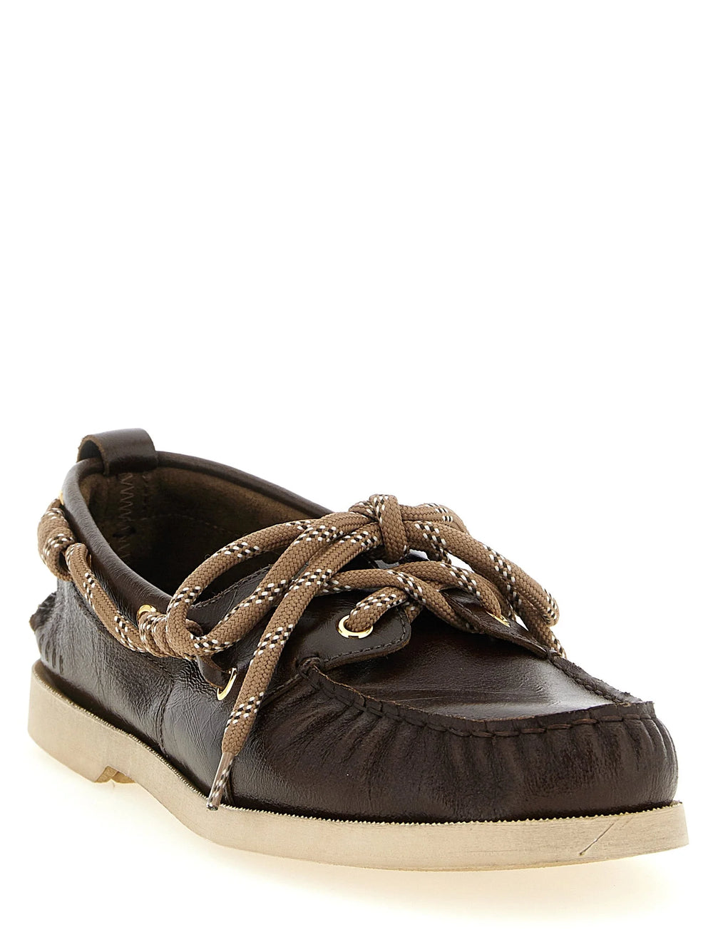 Golden Goose Brown Cowhide Slip-On Loafers