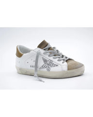 Golden Goose Brown Leather And Textile Low Top Sneakers - EU35/US5