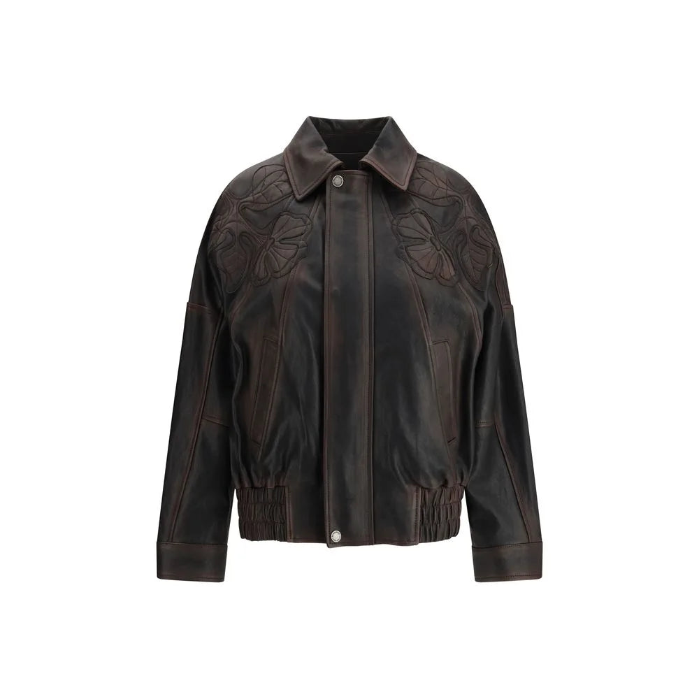מעיל בומר חום של גולדן גוס Golden Goose Brown Viscose Bomber - IT42 | L