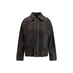 מעיל בומר חום של גולדן גוס Golden Goose Brown Viscose Bomber - IT42 | L