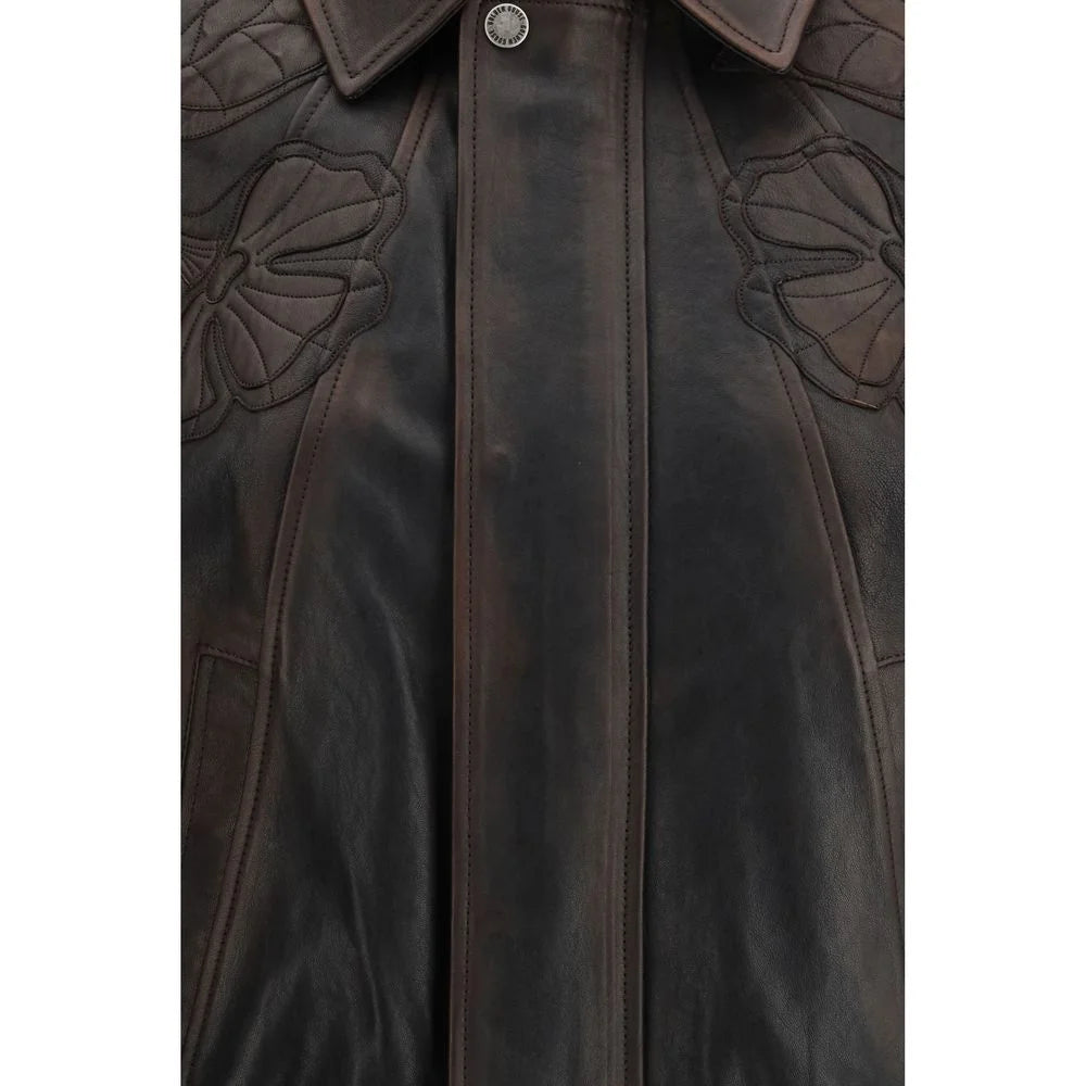 מעיל בומר חום של גולדן גוס Golden Goose Brown Viscose Bomber - IT42 | L