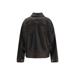 מעיל בומר חום של גולדן גוס Golden Goose Brown Viscose Bomber - IT42 | L