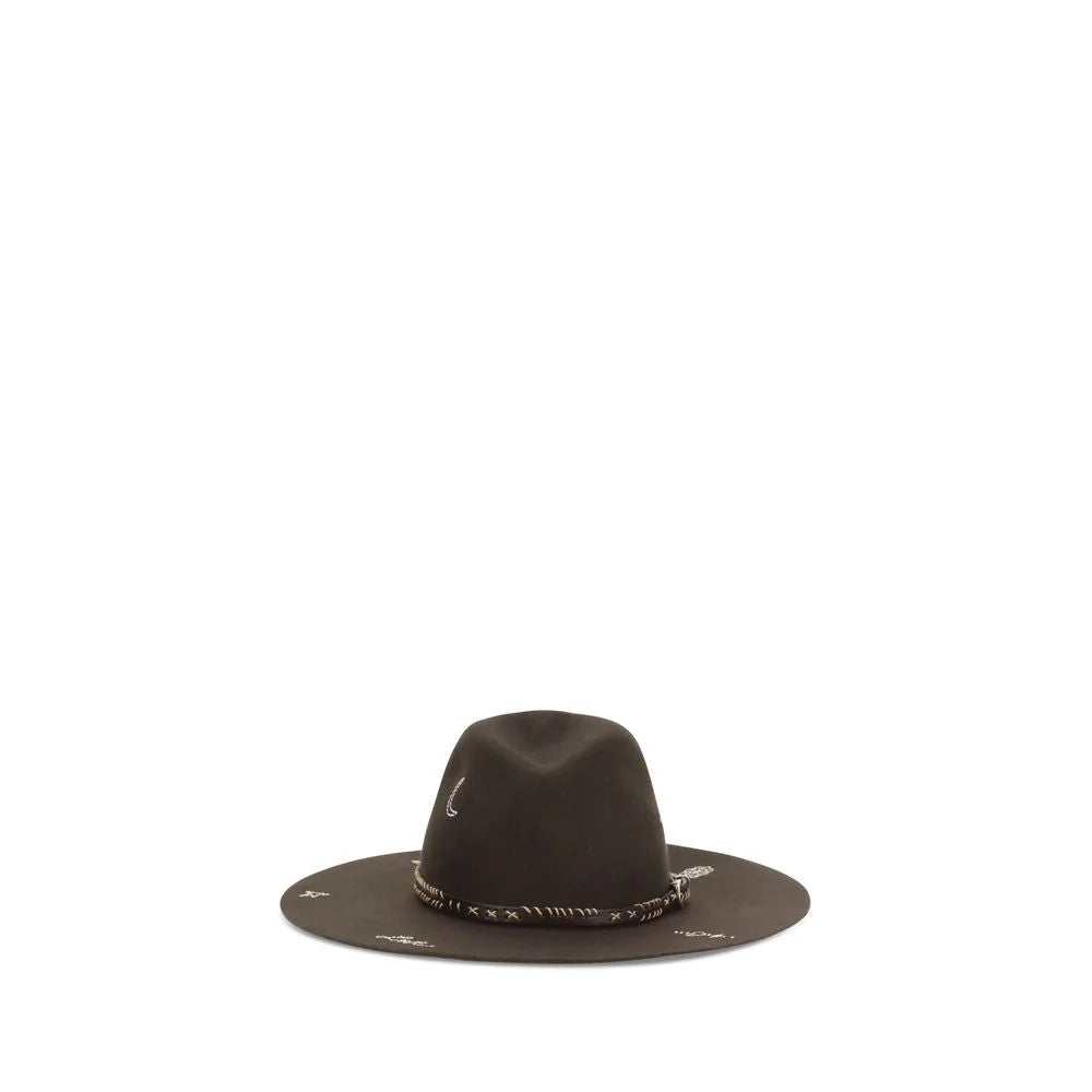 Golden Goose Brown Wool Oves Aries Fedora - S