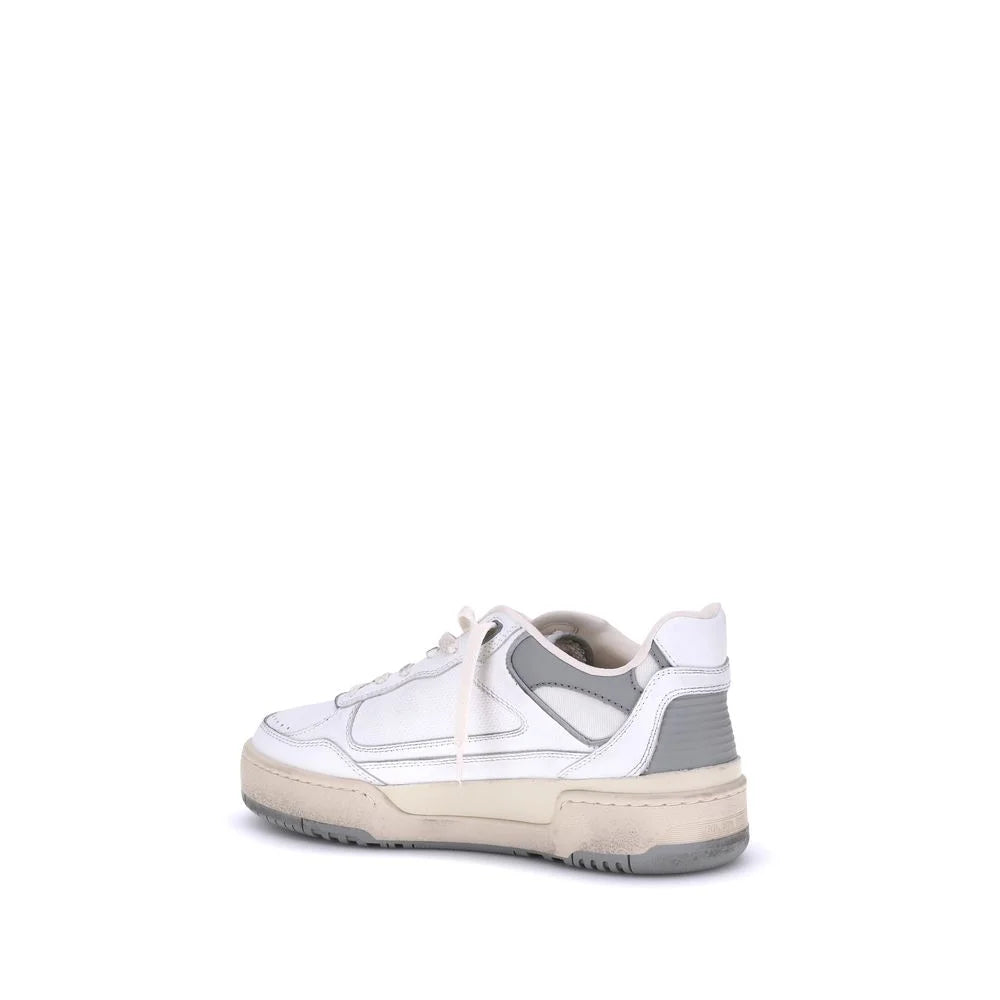 Golden Goose Gray Calf Leather Bos Taurus Chunky Sneakers