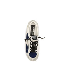 Golden Goose Gray Calf Leather Bos Taurus Low Top Sneakers
