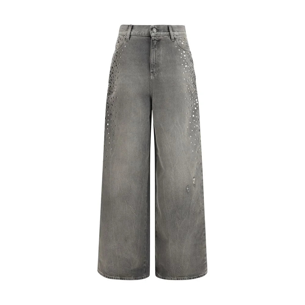 Golden Goose Gray Cotton Jeans Denim