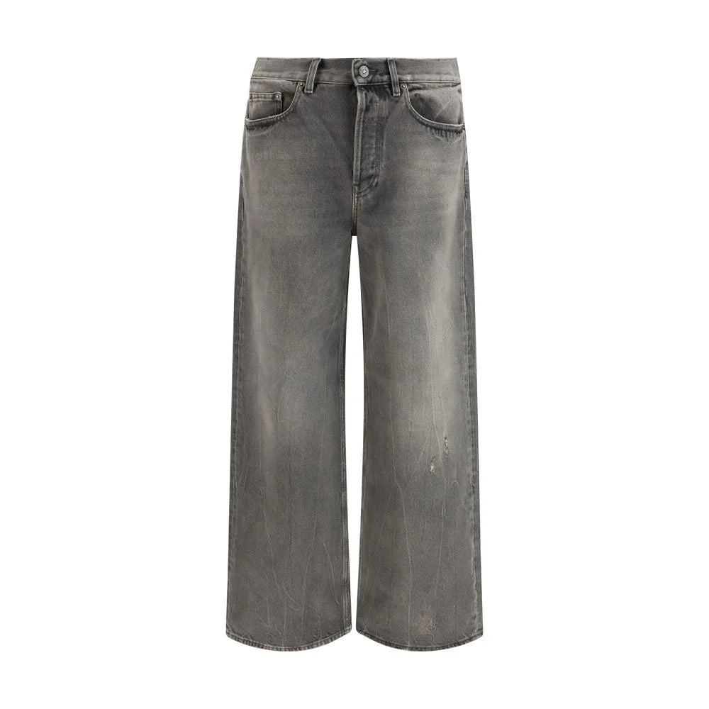 Golden Goose Gray Cotton Relaxed Fit Jeans