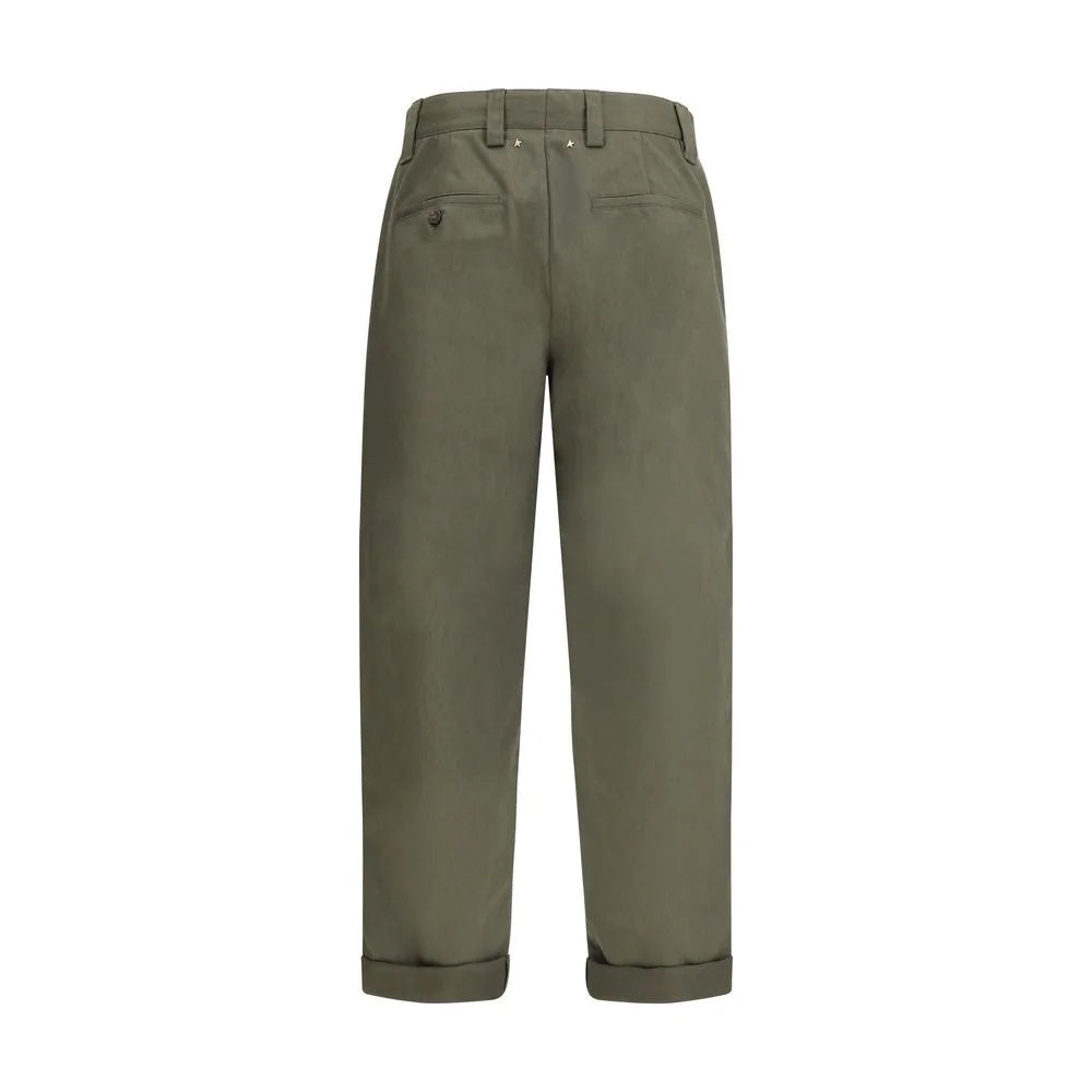 Golden Goose Green Cotton Chino Pants